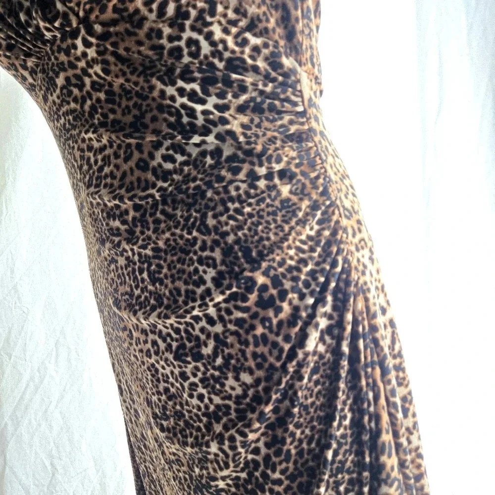 Cheetah Print Fitted Dress EUC - Picture 5 of 7